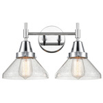 Caden Bathroom Vanity Light - Polished Chrome / Clear Seedy