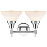 Caden Bathroom Vanity Light - Polished Chrome / White