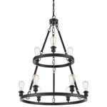 Saloon Duo Chandelier - Matte Black