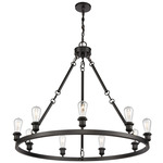 Saloon Bare Chandelier - Matte Black