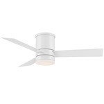 Axis Flush Mount DC Ceiling Fan with Light - Matte White