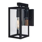 Capture Outdoor Wall Sconce - Matte Black / Clear