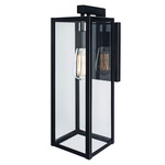 Capture Outdoor Wall Sconce - Matte Black / Clear