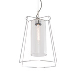 Cere Pendant - Polished Nickel / Clear