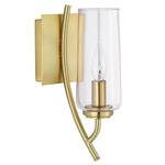 Tulip Wall Sconce - Satin Brass / Clear