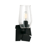 Gaia Wall Sconce - Matte Black / Clear