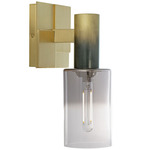 Empire Wall Sconce - Satin Brass / Clear