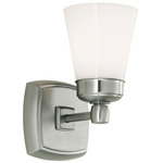 Soft Wall Sconce - Brushed Nickel / Shiny Opal