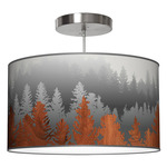 Treescape Drum Pendant - Brushed Nickel / Black