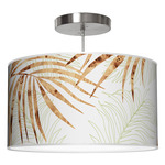 Palm Drum Pendant - Brushed Nickel / Green