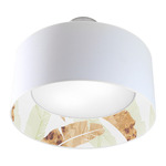 Banana Nest Pendant - Brushed Nickel / Green