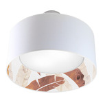 Banana Nest Pendant - Brushed Nickel / Brown