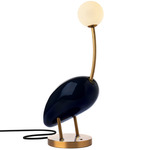 Pablo Table Lamp - Midnight Blue / Brushed Brass / Opal