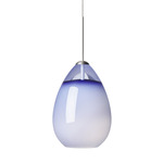 Alina Monorail Pendant - Satin Nickel / Steel Blue