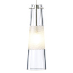 Bonn Monorail Pendant - Satin Nickel / Clear