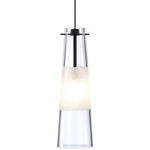 Bonn Monorail Pendant - Antique Bronze / Clear