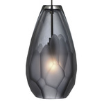 Briolette Monorail Pendant - Satin Nickel / Smoke