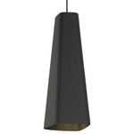 Rhonan Monorail Pendant - Satin Nickel / Textured Black / Black