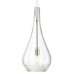 Seguro Monorail Pendant - Satin Nickel / Clear