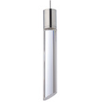 Tibor Monorail Pendant - Satin Nickel / Clear