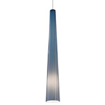 Zenith Monorail Pendant - Satin Nickel / Steel Blue