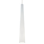 Zenith Monorail Pendant - Satin Nickel / White