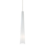 Zenith Monorail Pendant - Satin Nickel / White