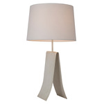 Korban Ropac Table Lamp - White / White