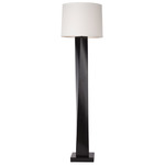 Korban Serra Floor Lamp - Satin Black / White