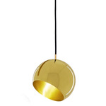 Tilt Globe Pendant - Polished Brass