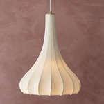 Fibre Taper Pendant - White / Natural