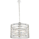 Strato Pendant - Polished Silver / Firenze Clear