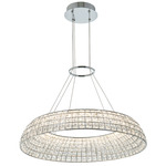 Nuvole Pendant - Polished Chrome / Firenze Clear