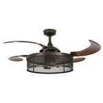 Fanaway Meridian Retractable Ceiling Fan - Oil Rubbed Bronze / Amber