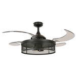 Fanaway Meridian Retractable Ceiling Fan - Antique Black / Smoke