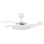 Fanaway Evo 1 Retractable Ceiling Fan - White / Clear