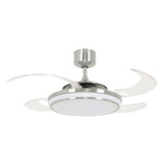 Fanaway Evo 1 Retractable Ceiling Fan - Chrome / Clear