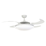 Fanaway Evo 2 Retractable Ceiling Fan - White / Clear