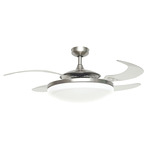 Fanaway Evo 2 Retractable Ceiling Fan - Chrome / Clear