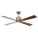 Lucci Air Climate Ceiling Fan - Antique Brass / Walnut