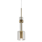 Uno+ Pendant - Antique Brass / Transparent