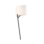 Tahoe Wall Sconce - Matte Black / White