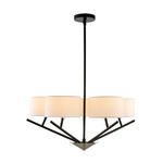 Tahoe Chandelier - Matte Black / White