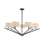 Tahoe Chandelier - Matte Black / White