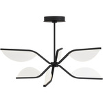 Belterra Convertible Semi Flush / Chandelier - Matte Black