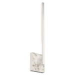 Klee Wall Sconce 277V - Polished Nickel / White Marble