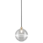 Oro Pendant - Polished Brass / White