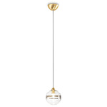 Oro Pendant - Polished Brass / Crystal