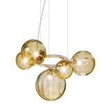 Puppet Ring Chandelier - Matt Gold / Amber