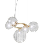 Puppet Ring Chandelier - Matt Gold / Crystal